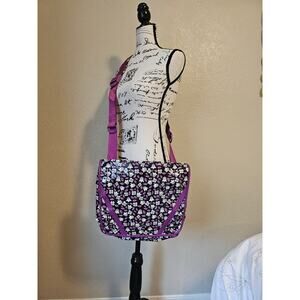 Vera Bradley Frill Plum Petal Satchel, Messenger Bag